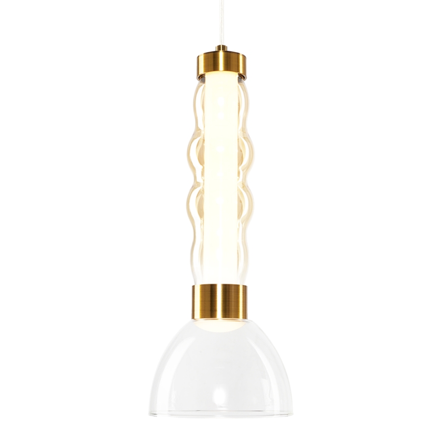 LED Luster na lanku LUCCO LED/13W/230V pr. 15 cm zlatá