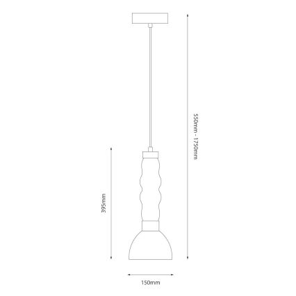 LED Luster na lanku LUCCO LED/13W/230V pr. 15 cm zlatá