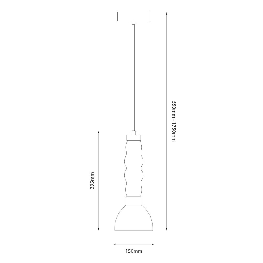 LED Luster na lanku LUCCO LED/13W/230V pr. 15 cm zlatá