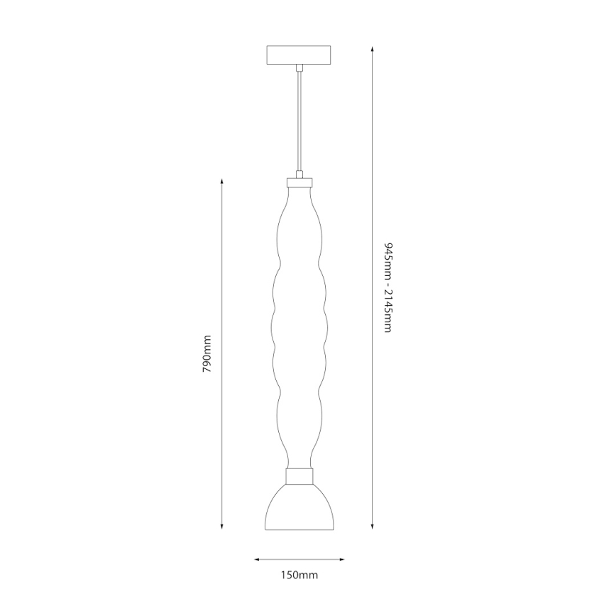 LED Luster na lanku LUCCO LED/18W/230V pr. 15 cm zlatá