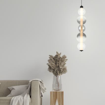 LED luster na lanku LUMMI LED/19W/230V čierna/dymová