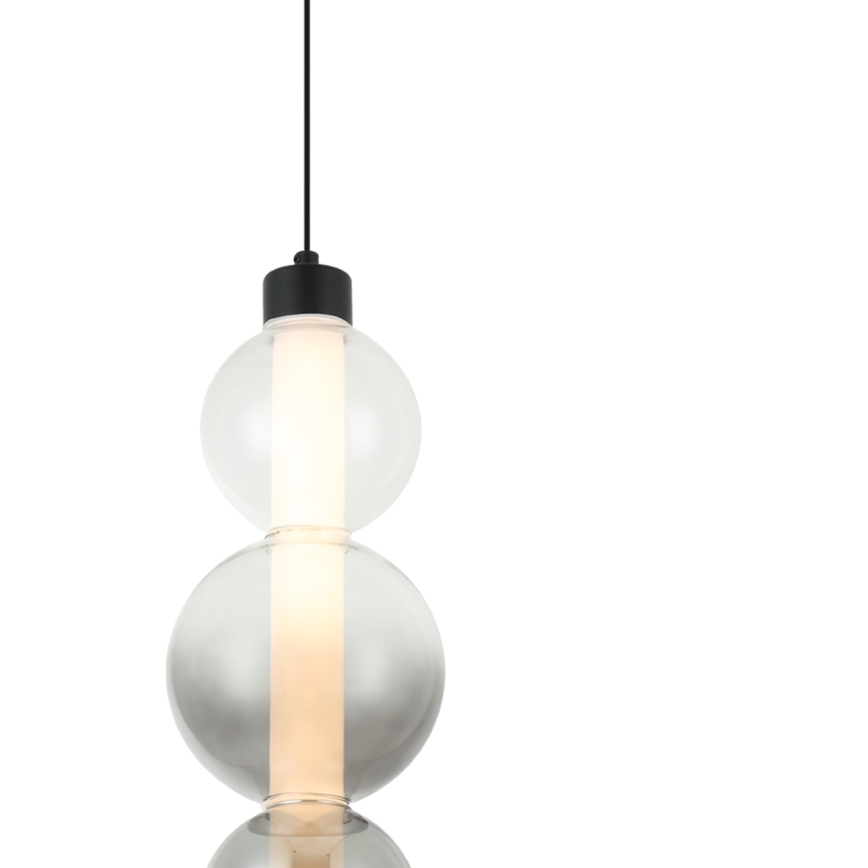 LED luster na lanku LUMMI LED/19W/230V čierna/dymová