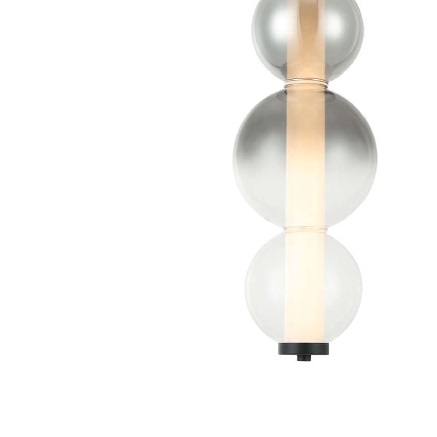 LED luster na lanku LUMMI LED/19W/230V čierna/dymová