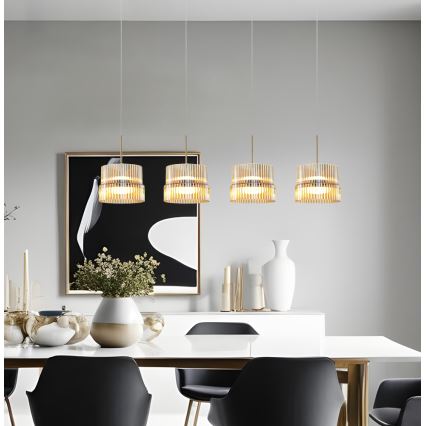 LED luster na lanku LUXE LED/46W/230V mosadz