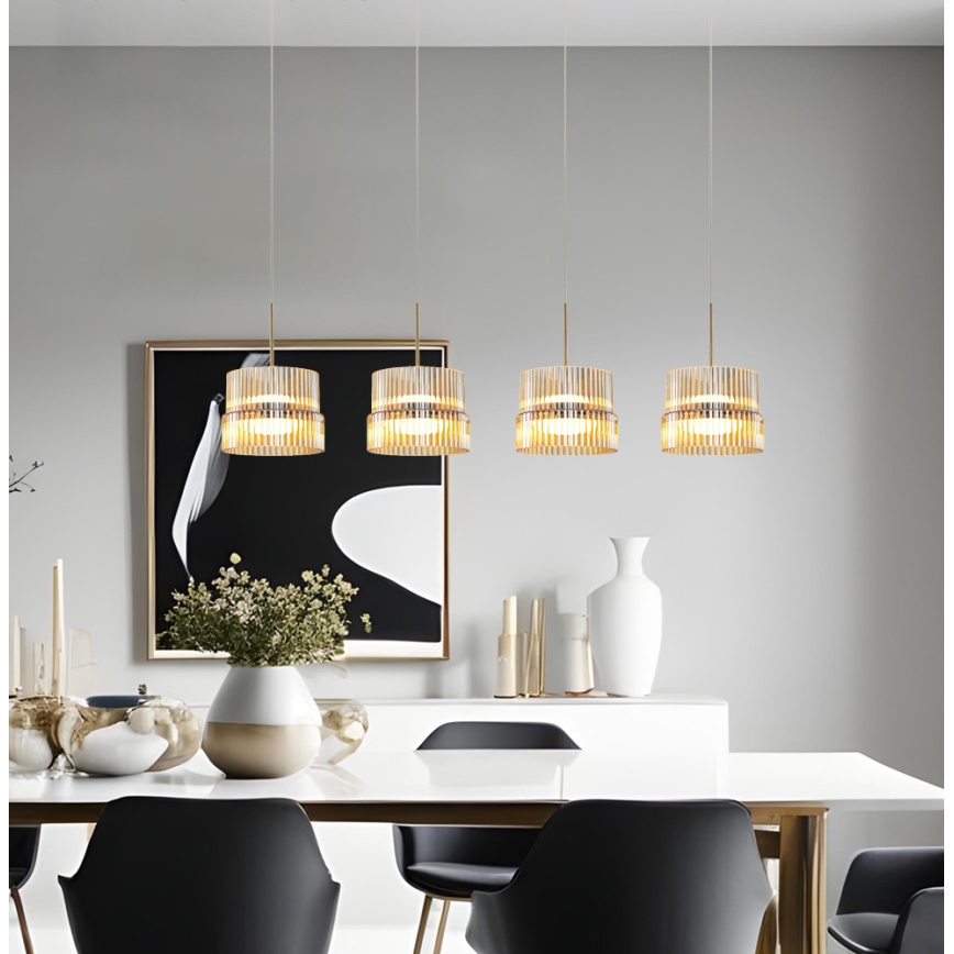 LED luster na lanku LUXE LED/46W/230V mosadz