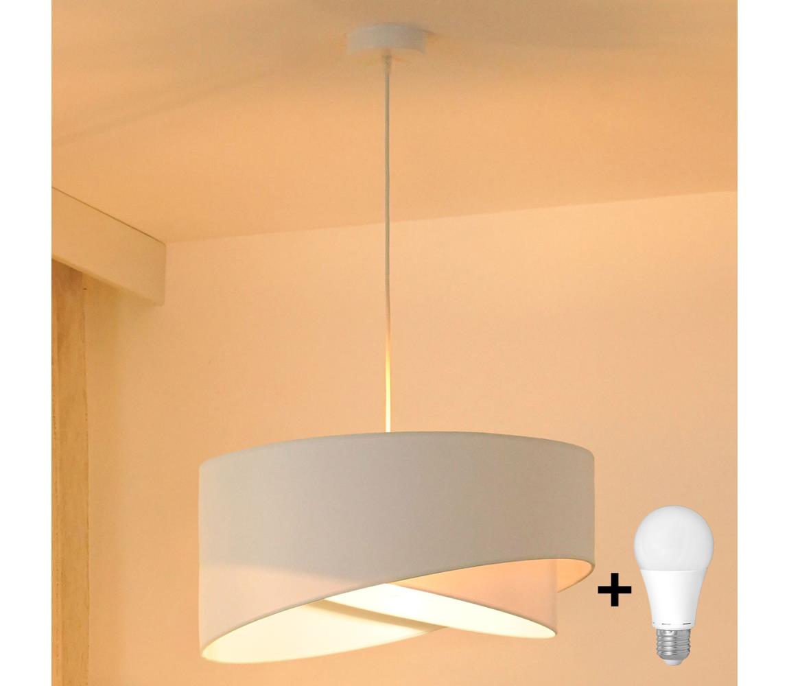 Brilagi LED Luster na lanku LYRA 1xE27/15W/230V biela