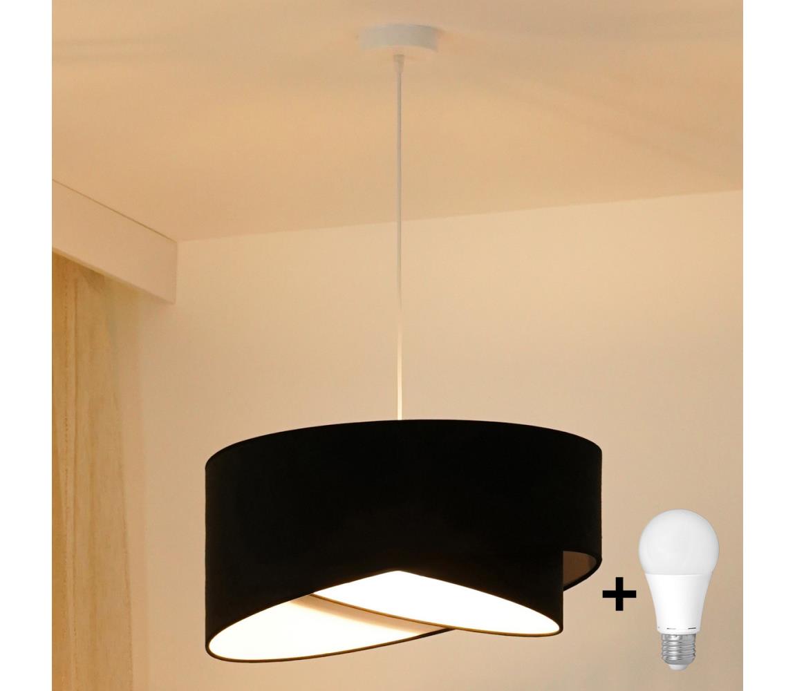 Brilagi LED Luster na lanku LYRA 1xE27/15W/230V čierna/biela