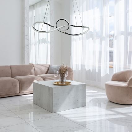 LED Luster na lanku MARCO LED/42W/230V lesklý chróm