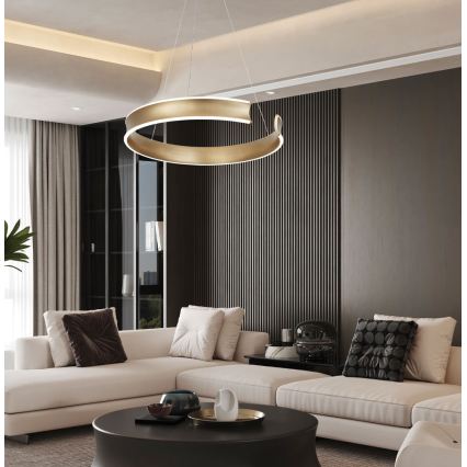 LED luster na lanku MARLEN LED/36W/230V zlatý