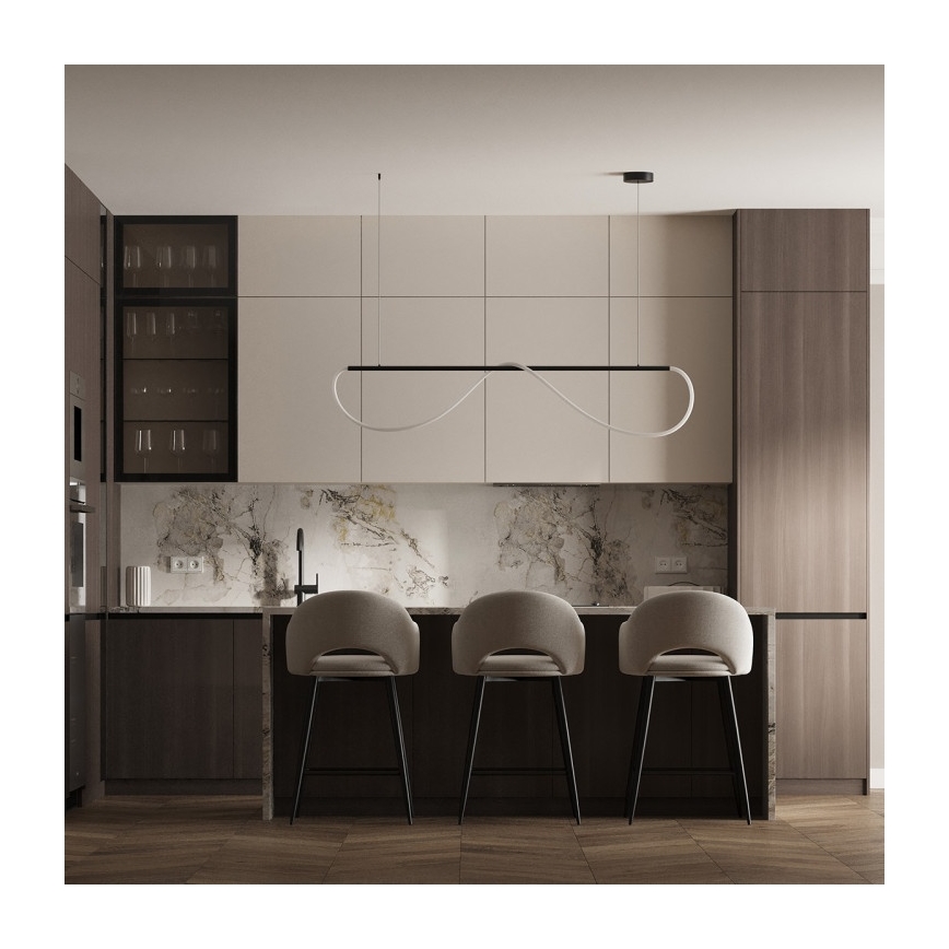 LED luster na lanku MELECA LED/36W/230V 3000/4000/6000K 160 cm čierna