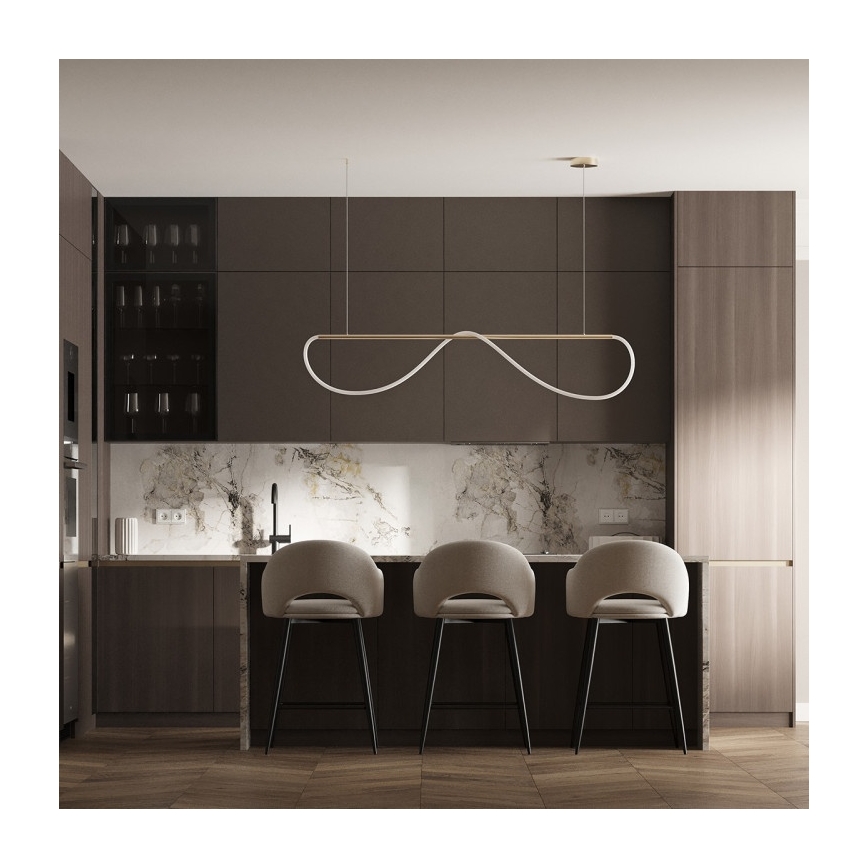 LED Luster na lanku MELECA LED/36W/230V 3000/4000/6000K 160 cm zlatý