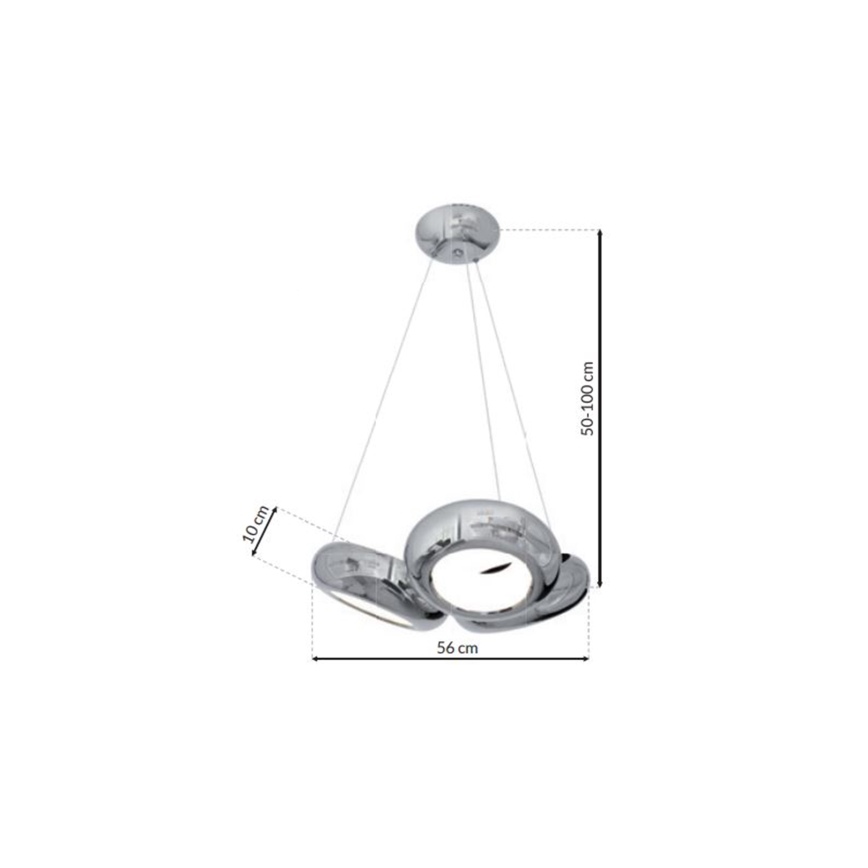 LED Luster na lanku MERCURIO 3xLED/12W/230V