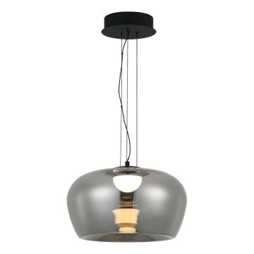 LED luster na lanku NADIA LED/20W/230V dymová/čierna
