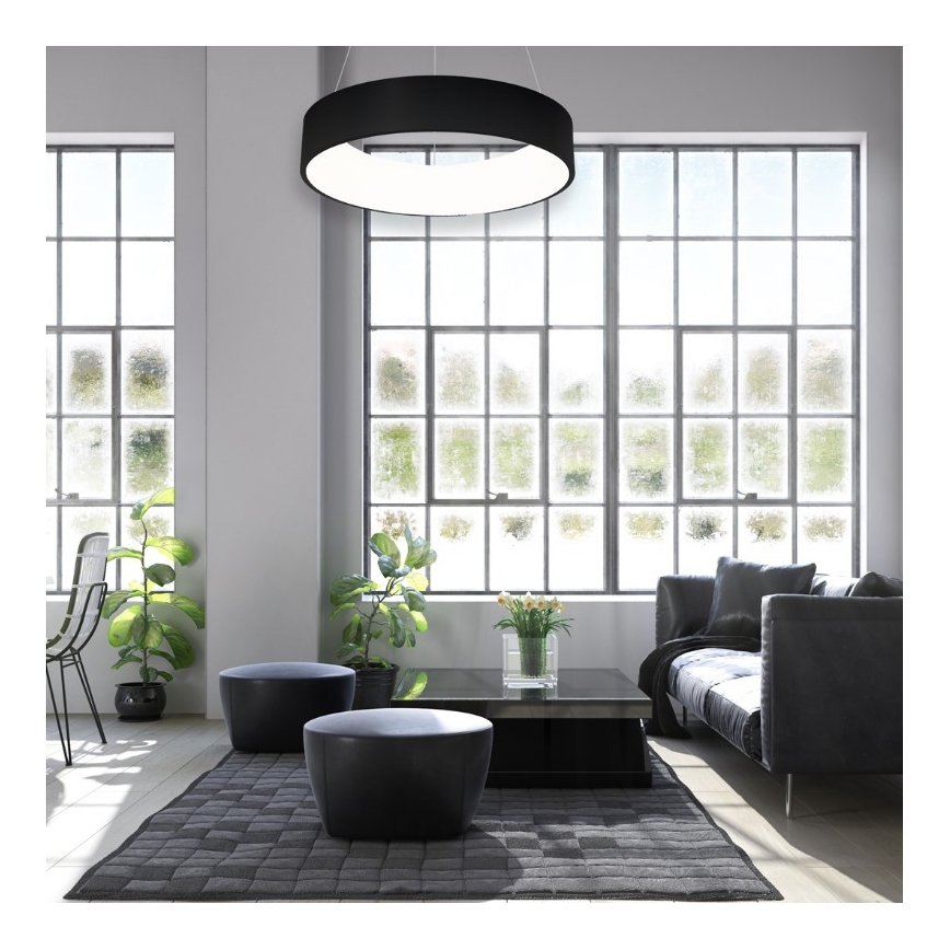 LED Luster na lanku OHIO BLACK LED/24W/230V