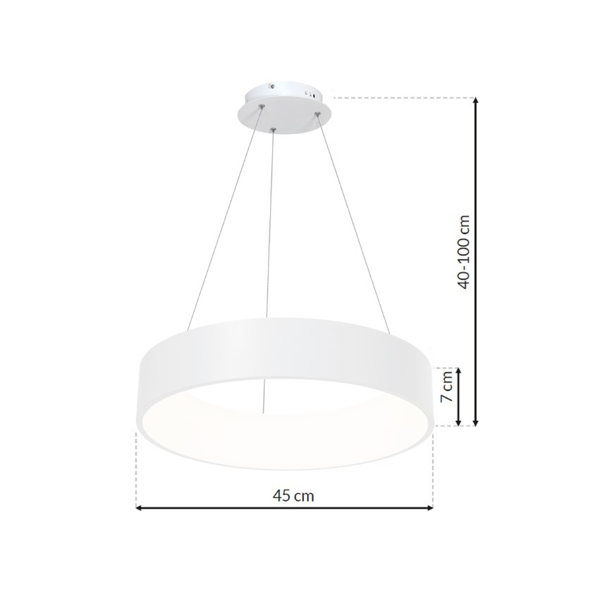LED Luster na lanku OHIO LED/24W/230V
