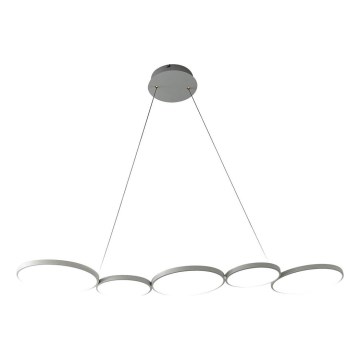 LED Luster na lanku OLYMPIA 5xLED/10W/230V šedá