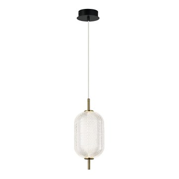 LED luster na lanku PELLUCID LED/11W/230V zlatá/priehľadná
