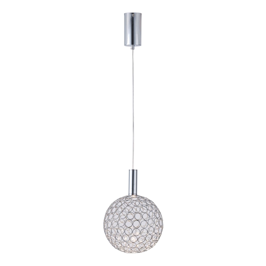 LED Luster na lanku PERFORATO LED/6,3W/230V 3000K lesklý chróm pr. 20 cm