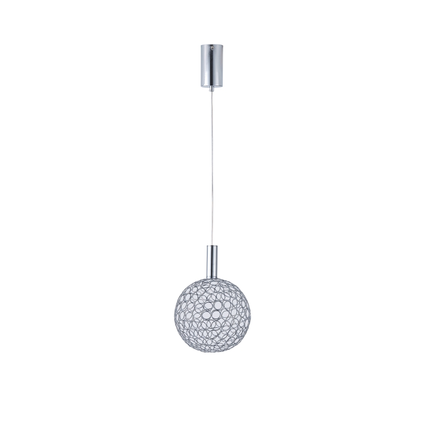 LED Luster na lanku PERFORATO LED/6,3W/230V 3000K lesklý chróm pr. 20 cm