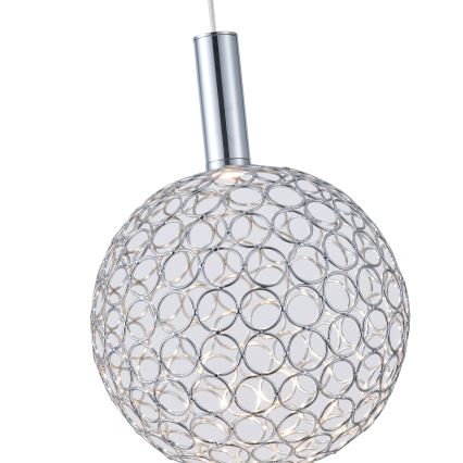LED Luster na lanku PERFORATO LED/6,3W/230V 3000K lesklý chróm pr. 20 cm