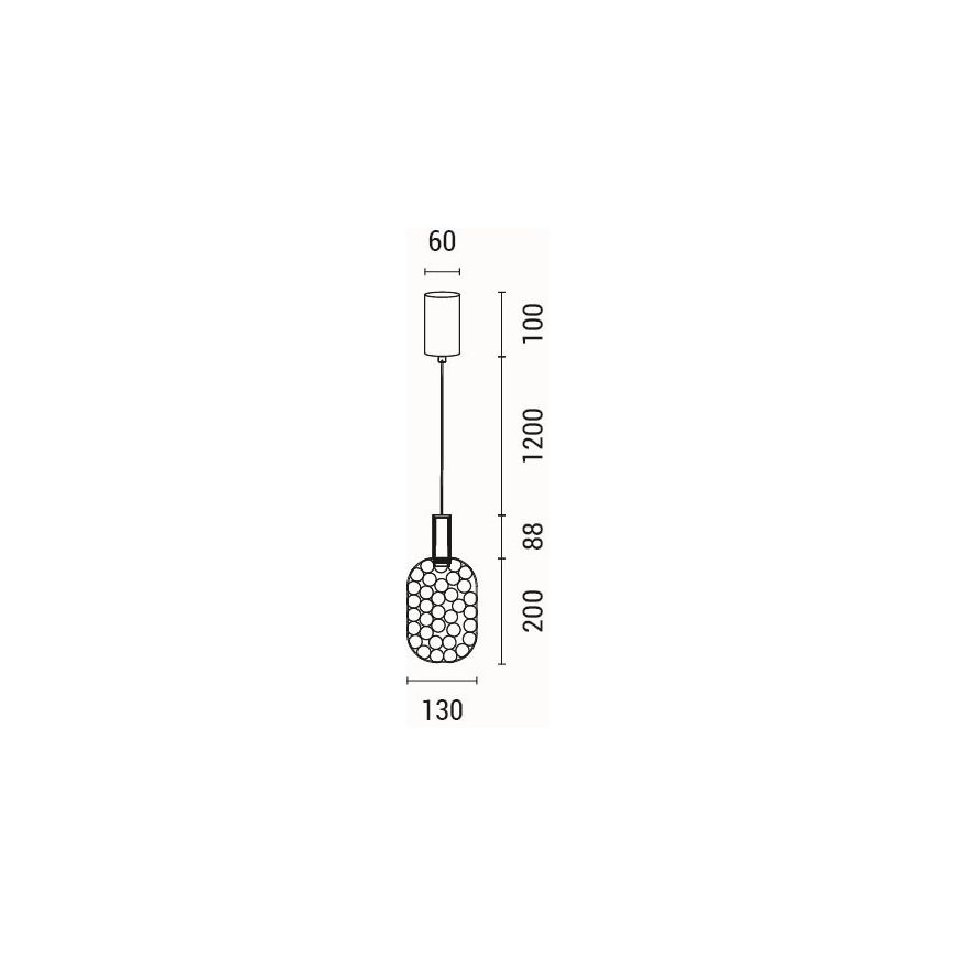 LED Luster na lanku PERFORATO LED/6,3W/230V 3000K zlatá pr. 13 cm