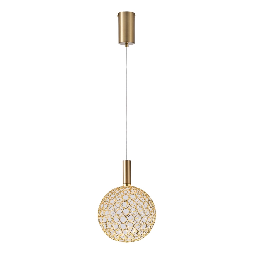 LED Luster na lanku PERFORATO LED/6,3W/230V 3000K zlatá pr. 20 cm