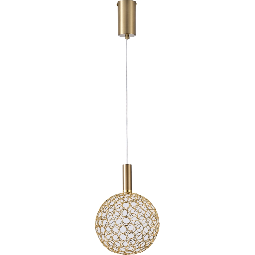 LED Luster na lanku PERFORATO LED/6,3W/230V 3000K zlatá pr. 20 cm