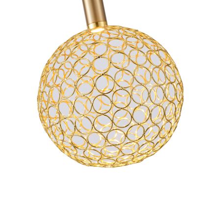 LED Luster na lanku PERFORATO LED/6,3W/230V 3000K zlatá pr. 20 cm