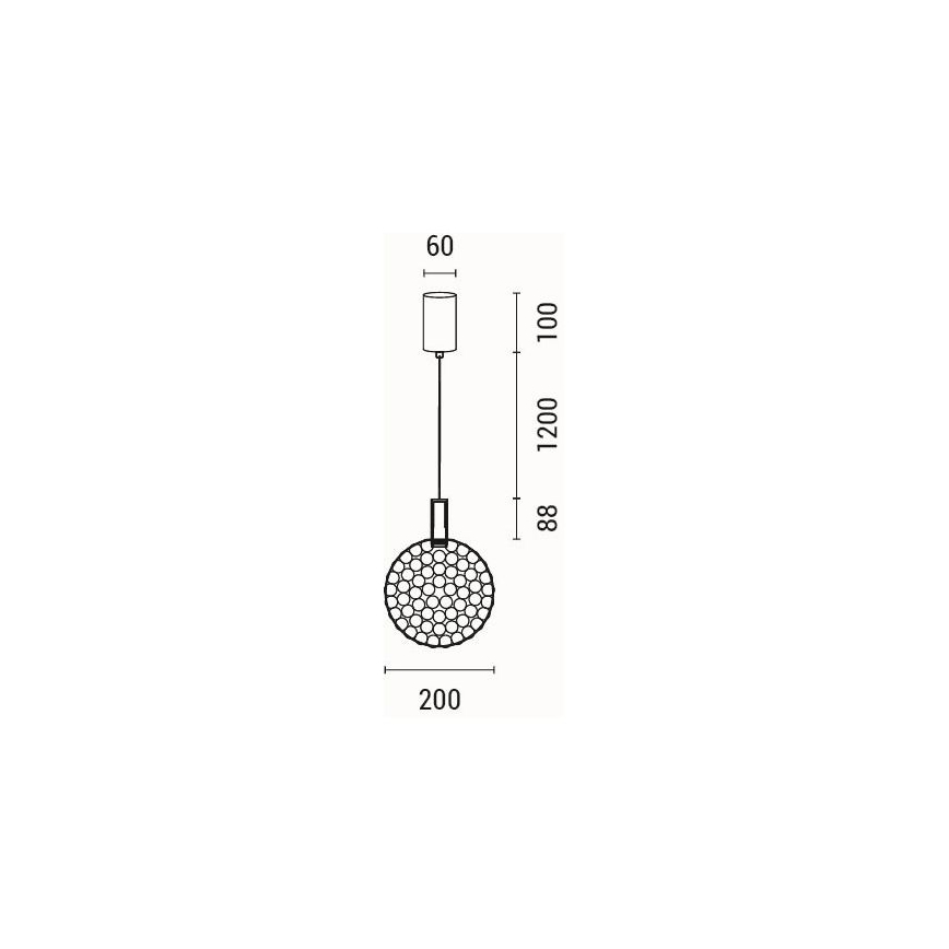 LED Luster na lanku PERFORATO LED/6,3W/230V 3000K zlatá pr. 20 cm