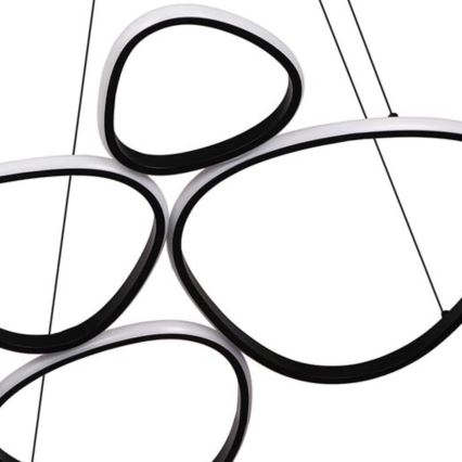 LED luster na lanku PETRA LED/58W/230V 4000K čierny