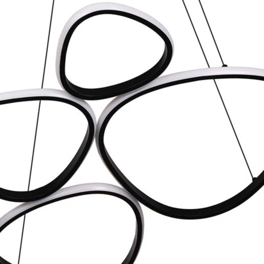 LED luster na lanku PETRA LED/58W/230V 4000K čierny