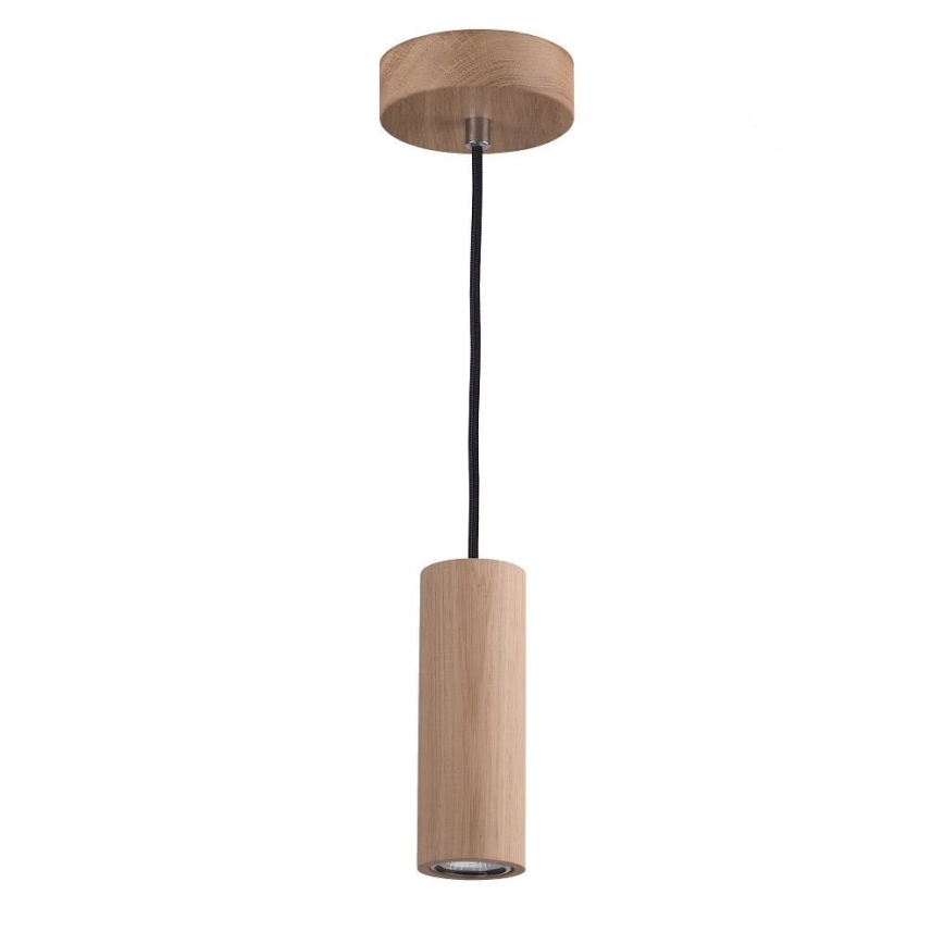 LED Luster na lanku PIPE 1xGU10/5W/230V matný dub