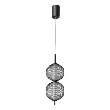 LED luster na lanku PUMA LED/10W/230V priemer 14 cm čierny