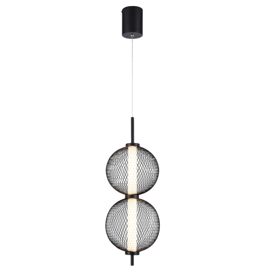 LED luster na lanku PUMA LED/10W/230V priemer 14 cm čierny