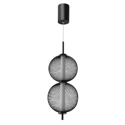 LED luster na lanku PUMA LED/10W/230V priemer 14 cm čierny