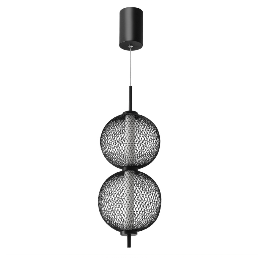 LED luster na lanku PUMA LED/10W/230V priemer 14 cm čierny