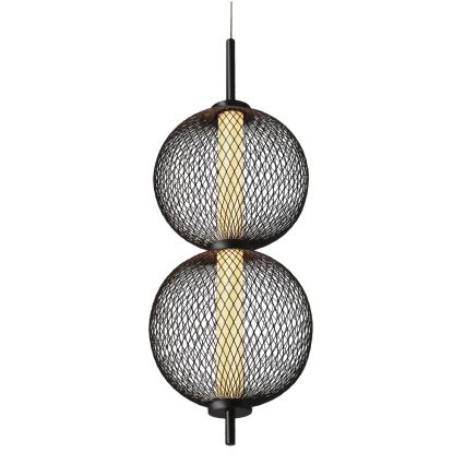 LED luster na lanku PUMA LED/10W/230V priemer 14 cm čierny