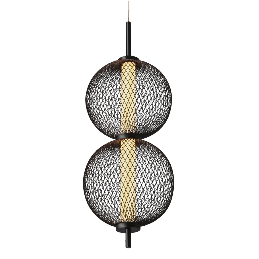 LED luster na lanku PUMA LED/10W/230V priemer 14 cm čierny