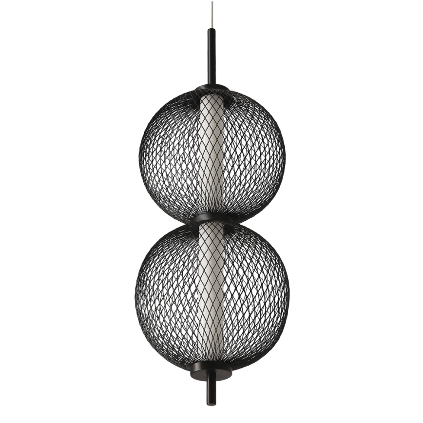 LED luster na lanku PUMA LED/10W/230V priemer 14 cm čierny