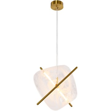 LED luster na lanku RELAX LED/15W/230V zlatá/biela