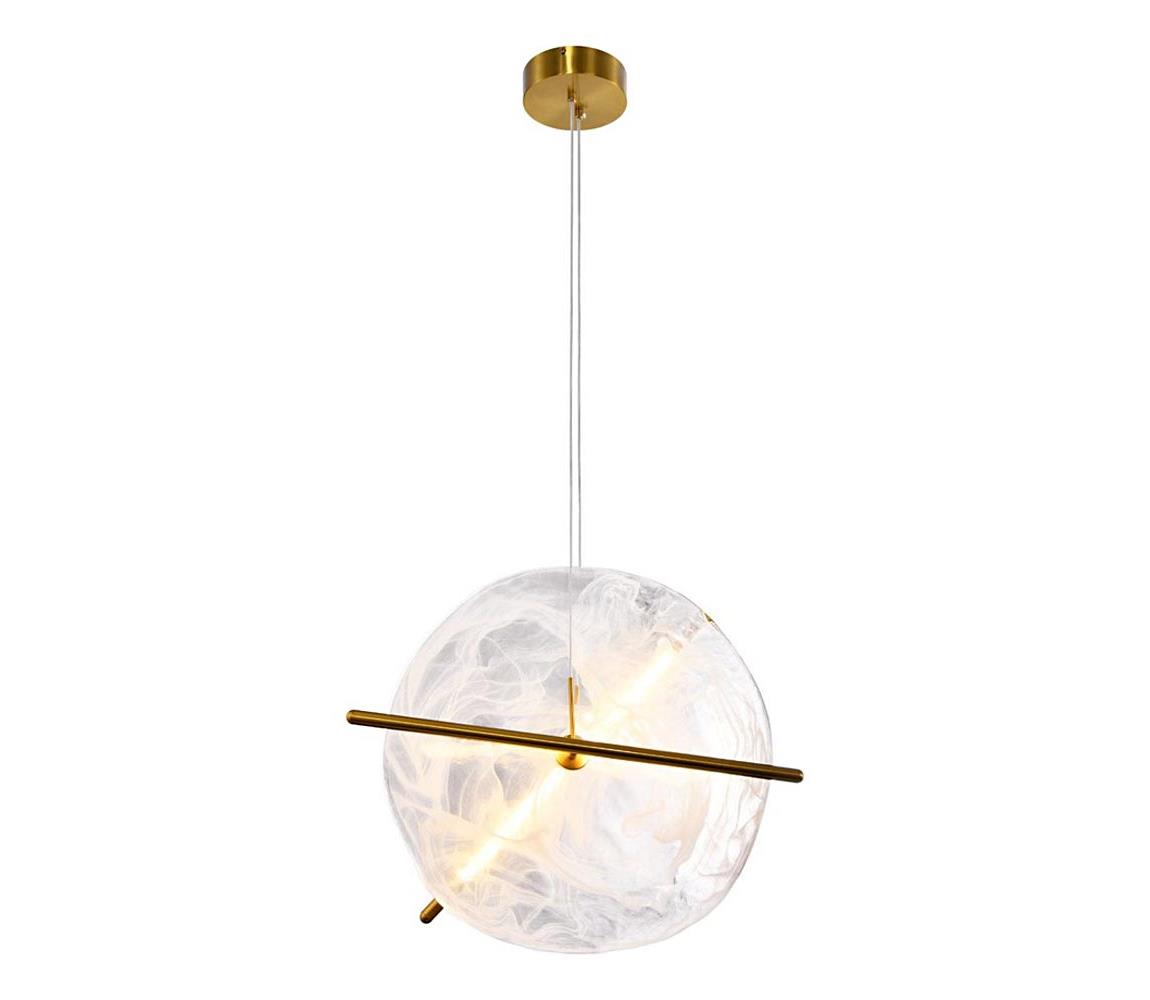 LED Luster na lanku RELAX LED/15W/230V zlatý/biely 31-50816