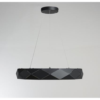 LED luster na lanku REUS LED/36W/230V 4000K pr. 61 cm čierna