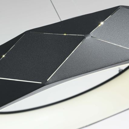 LED luster na lanku REUS LED/36W/230V 4000K pr. 61 cm čierna