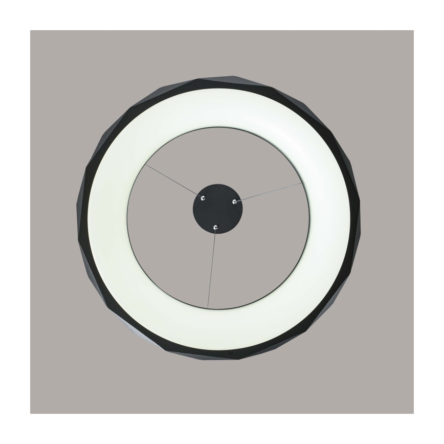 LED luster na lanku REUS LED/36W/230V 4000K pr. 61 cm čierna