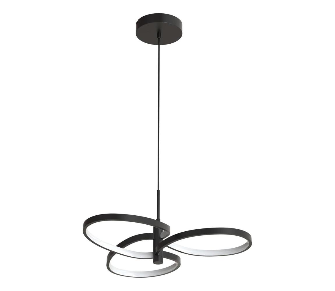 LED luster na lanku RIBBON LED/25W/230V 4000K čierny 335975