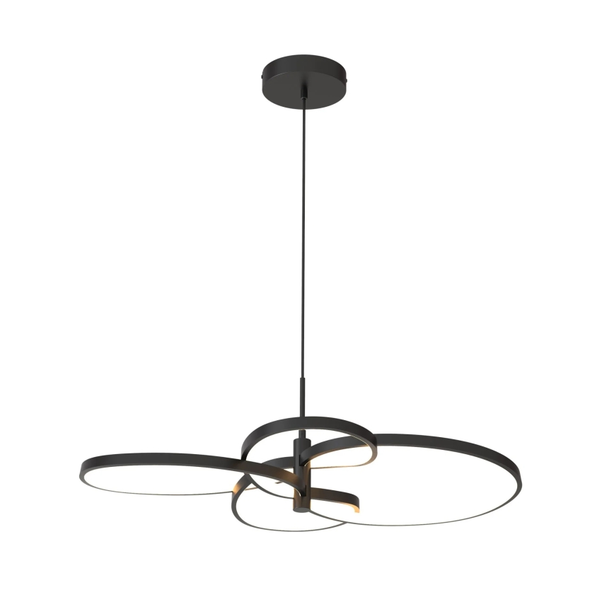 LED luster na lanku RIBBON LED/37W/230V 4000K čierna