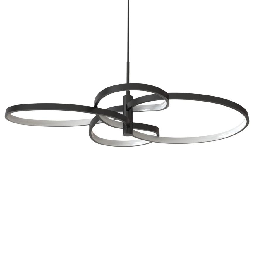 LED luster na lanku RIBBON LED/37W/230V 4000K čierna