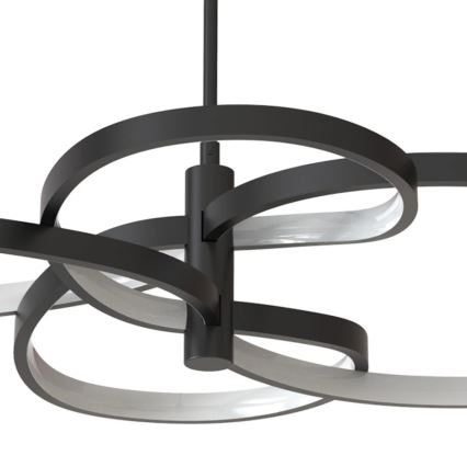 LED luster na lanku RIBBON LED/37W/230V 4000K čierna