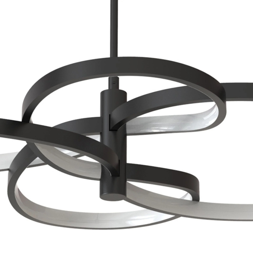 LED luster na lanku RIBBON LED/37W/230V 4000K čierna