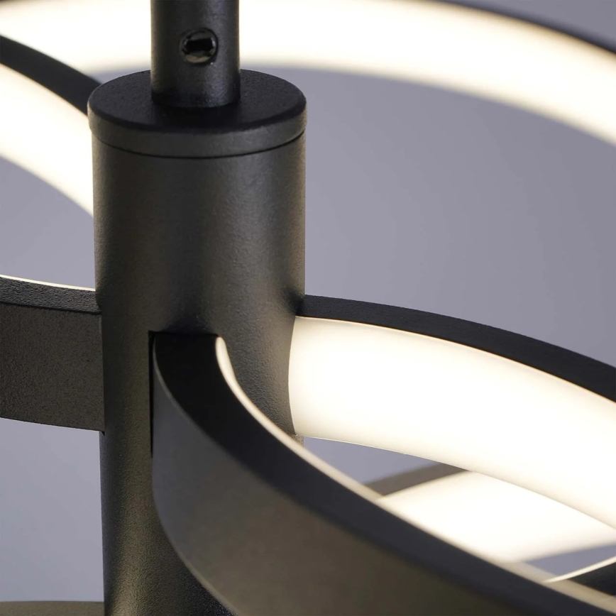 LED luster na lanku RIBBON LED/37W/230V 4000K čierna